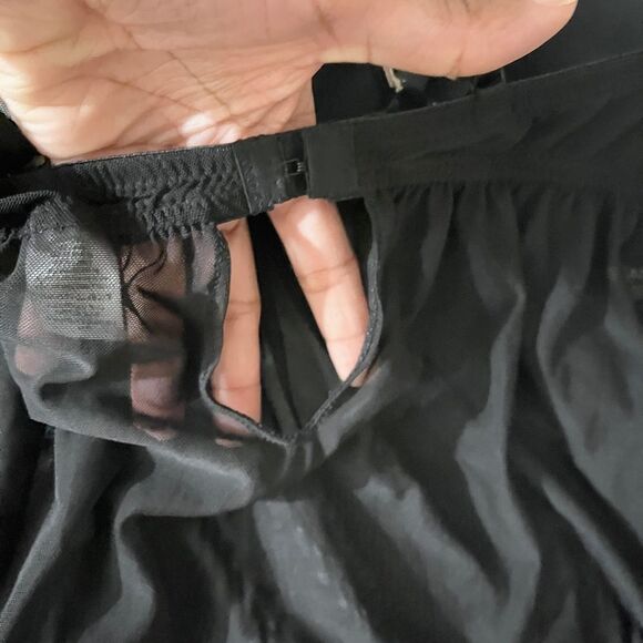Black Lingerie Babydoll Lace Mesh Y2K Sz Small - Picture 6 of 6